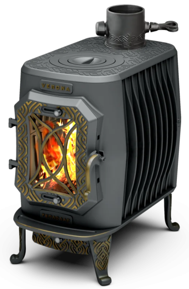 Чугунная печь-камин Теплодар Verona 200 Gold (1.1)